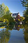 The castle in the beautiful village of Montresor, Indre-et-Loire, Loire Valley, Centre, France, Europe