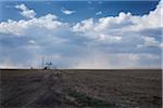 Oil Pump in Barren Field