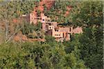 Kasbah dans la vallée de l'Ourika, montagnes de l'Atlas, Maroc