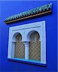 Fenster Blaues Haus, Jardin Majorelle, Marrakesch, Marokko