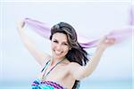 Portrait Woman at Beach, Florida, USA