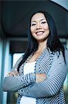 Businesswoman standing with arms folded