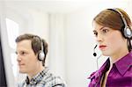 Business people working in headsets