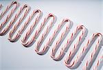Candy canes in a row