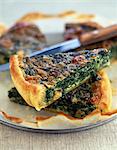 Spinach and roquefort tart