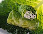 Turkey mousse and curly cabbage nems