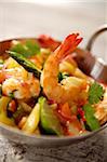 Sauteed shrimps with lime