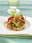 Sauteed beansprouts and vegetables