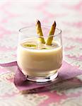 Cream of white asparagus and truffle oil Verrine
