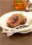 Roast duck Magret stuffed with figs