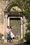 Italy, Ravello, Couple flirting