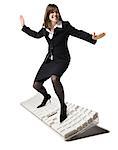 businessperson surfing on a keyboard