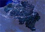 Satellite View of Belguim at Night