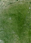 Limousin région (France), véritable couleur Image Satellite. Région Limousin, France, image satellite couleur vraie. Cette image a été compilée à partir de données acquises par les satellites LANDSAT 5 & 7.