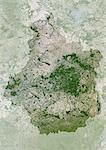 Centre de région (France), véritable couleur Satellite Image avec masque. Centre de région, France, image satellite couleur vraie avec masque. Cette image a été compilée à partir de données acquises par les satellites LANDSAT 5 & 7.