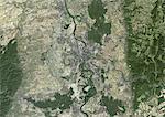 Mannheim, Germany, True Colour Satellite Image. Mannheim, Germany. True colour satellite image of the city of Mannheim, taken on 11 September 1999, using LANDSAT 7 data.