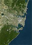 Sydney, Australia, True Colour Satellite Image. Sydney, Australia, True colour satellite image of the city of Sydney, the state capital of New South Wales (Australia), located on the country's south-east coast. Image taken on 8 August 2001 using LANDSAT 7 data.