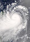 Typhoon Nuri, Western Pacific, Asia, On 19/08/2008, True Colour Satellite Image. Typhoon Nuri on 19 August 2008 nearing the Philippines in the Western Pacific ocean. True-colour satellite image using MODIS data.