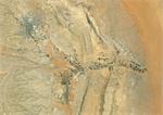 Satellitenbild von Riyadh, Saudi Arabien, echte Farbe. Farbe wahr Satellitenbild von Riad, die Hauptstadt und größte Stadt Saudi-Arabiens. Kreisförmige landwirtschaftliche Parzellen sind sichtbar südöstlich von Riyadh. Composite-Bild LANDSAT 7-Daten.