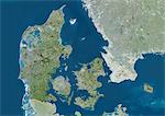 Satellite View of Denmark and Islands