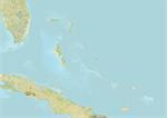 Bahamas, Relief Map