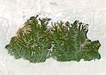 Bhutan, True Colour Satellite Image With Border and Mask