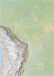 Bolivia, Relief Map With Border