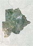 Botswana, True Colour Satellite Image With Border and Mask