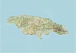 Jamaïque, carte en Relief