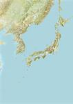 Japan, Relief Map With Border