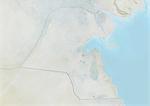 Kuwait, Relief Map With Border