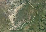 Lesotho, True Colour Satellite Image With Border