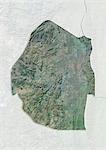 Swaziland, Image Satellite avec effet de relief, avec bordure et masque