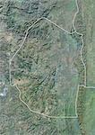 Swaziland, Image Satellite avec effet de relief, avec bordure