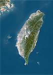 Taiwan, Image Satellite de la couleur vraie