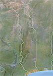 Togo, Satellite Image With Bump Effect, With Border