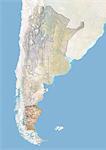 Argentina and the Province of Santa Cruz, Satellite Image With Bump Effect