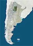 L'Argentine et la Province de Santiago del Estero, True Image Satellite en couleurs