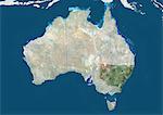 Australien und dem Staat New South Wales, True Colour-Satellitenbild