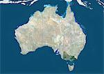 L'Australie et l'état de Victoria, True Image Satellite en couleurs