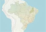 Brasilien und dem Staat Piaui, Reliefkarte