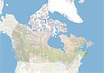 Le Canada et la Province de la Nouvelle-Écosse, Image Satellite avec effet de relief