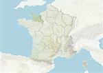 France et la région de Basse-Normandie, plan-Relief