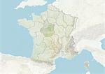 France and the Region of Centre, Relief Map