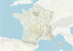 France et la région Ile-de-France, le plan-Relief