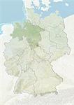 Deutschland und das Land Niedersachsen, Reliefkarte