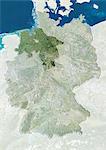Deutschland und das Land Niedersachsen, True Colour-Satellitenbild