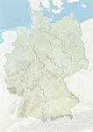 Germany and the State of Saarland, Relief Map