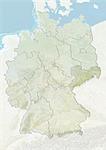 Germany and the State of Saxony, Relief Map
