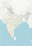 India and the State of Kerala, Relief Map